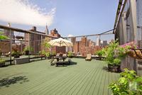The gorgeous planted roof deck