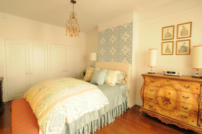 Bedroom with two huge double California closets